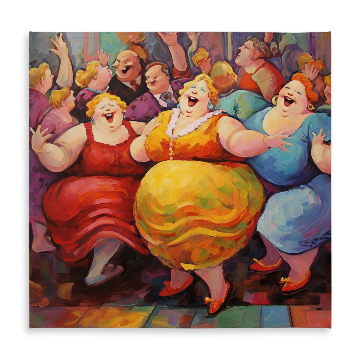 Picture of Begin Home Decor C1TC5858IFPEQK 58 x 58 in. Live Dance Tablecloth - Indoor & Outdoor Contemporary Decor