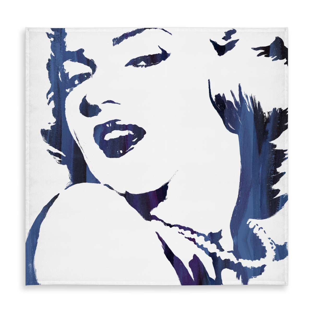 Picture of Begin Home Decor C1TC5858I2VJQA 58 x 58 in. Marilyn Monroe Blue Tablecloth - Indoor & Outdoor Home Decor