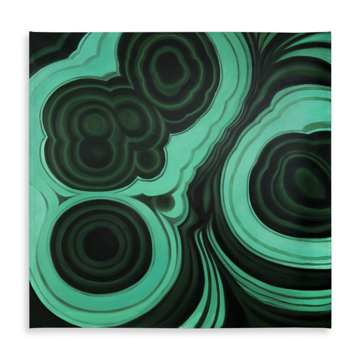Picture of Begin Home Decor C1TC5858VN09W8 58 x 58 in. Retro Abstract Malachite Stone Tablecloth - Indoor & Outdoor Decor
