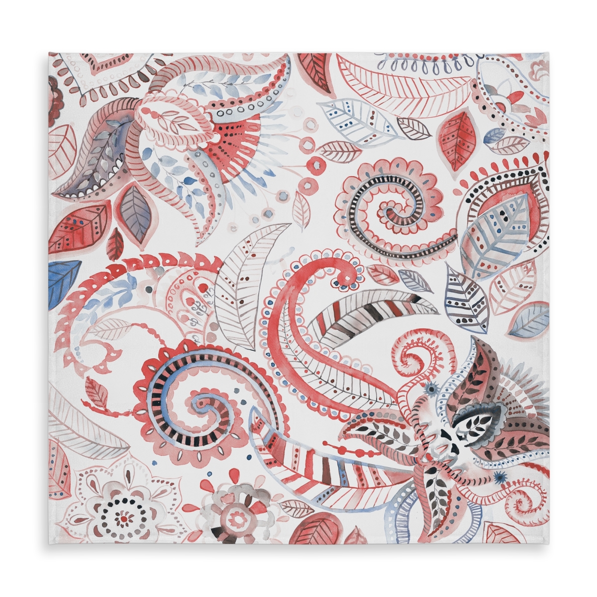 Picture of Begin Home Decor C1TC5858OZQAQF 58 x 58 in. Paisley Pattern Tablecloth - Indoor & Outdoor Home Decor