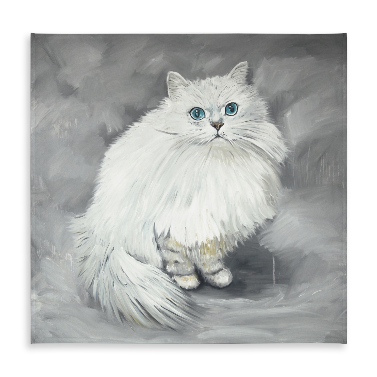 Picture of Begin Home Decor C1TC5858PLMW3Y 58 x 58 in. Chinchilla Persian Cat Tablecloth - Indoor & Outdoor Home Decor