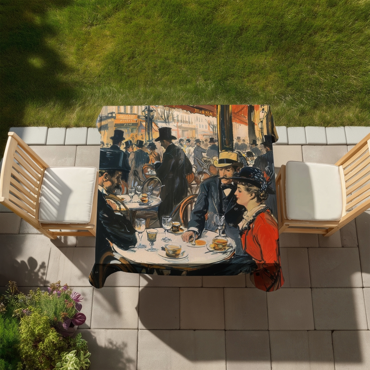 Picture of Begin Home Decor C1TC5858R9X67U 58 x 58 in. Service Indoor & Outdoor Tablecloth - Home Decor Essential