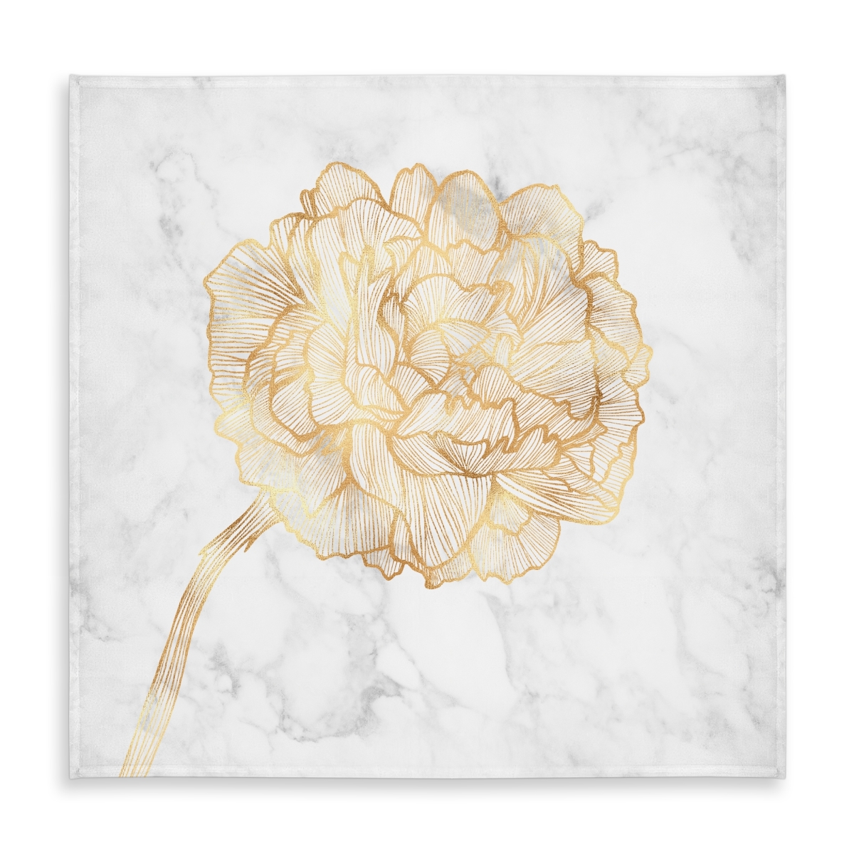 Picture of Begin Home Decor C1TC58581IR5XB 58 x 58 in. Golden Peony White Tablecloth - Indoor & Outdoor Home Decor
