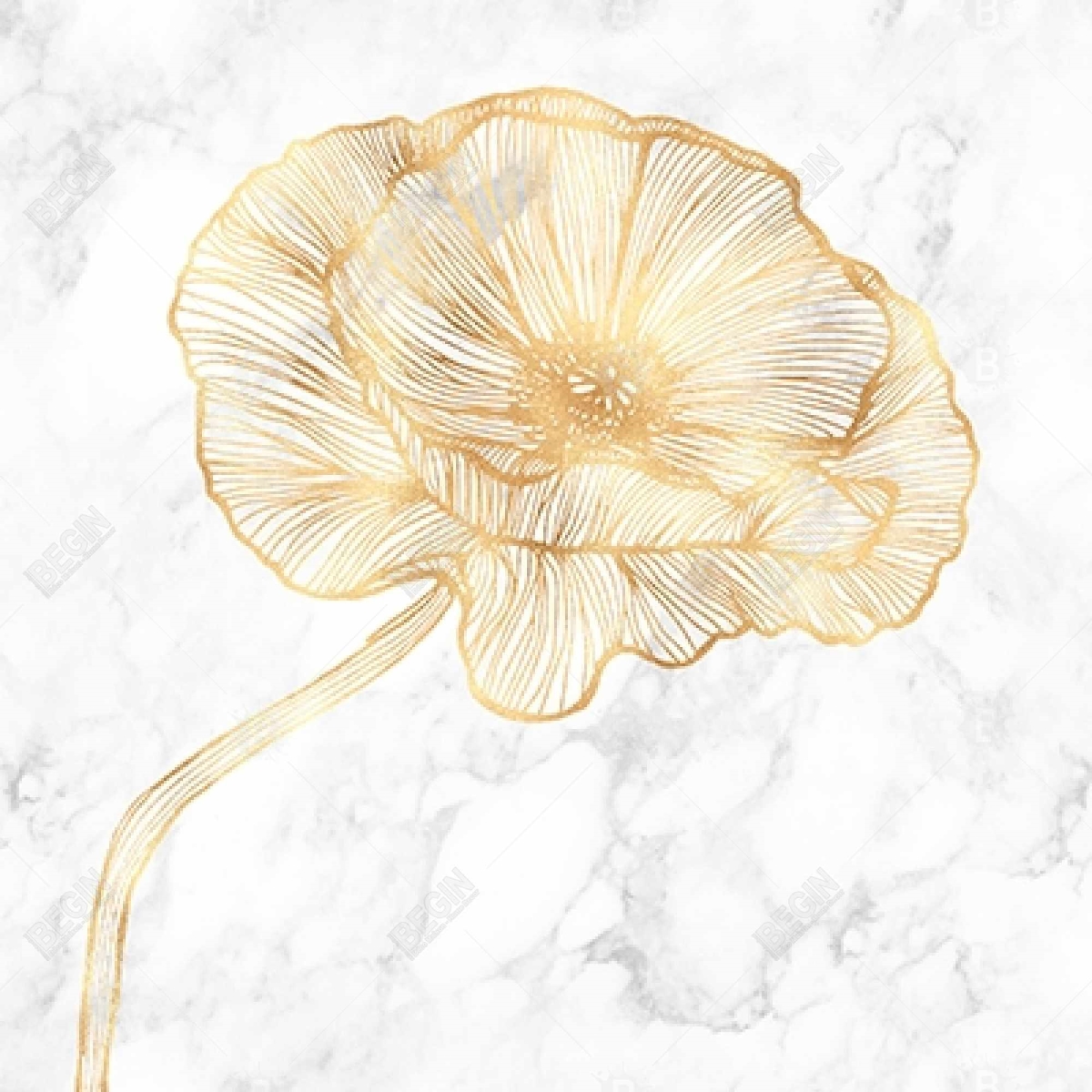 Picture of Begin Home Decor C1TC585818J07S 58 x 58 in. Golden Poppy Flower Tablecloth - Indoor & Outdoor Home Decor
