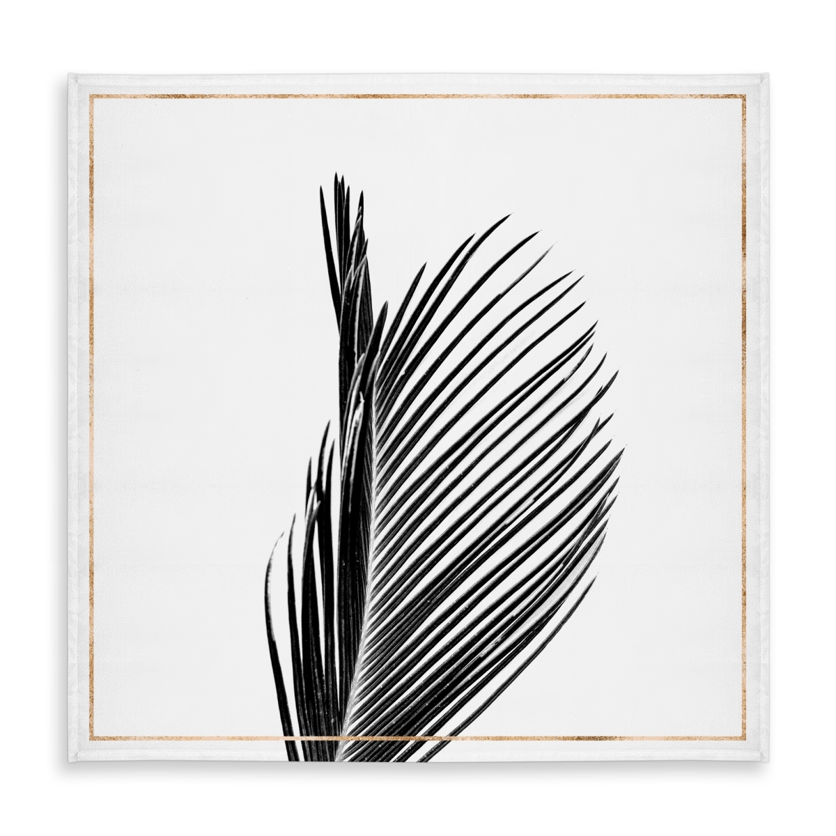 Picture of Begin Home Decor C1TC58586N6L2L 58 x 58 in. Areca Palm Gold Line Tablecloth - Indoor & Outdoor Home Decor