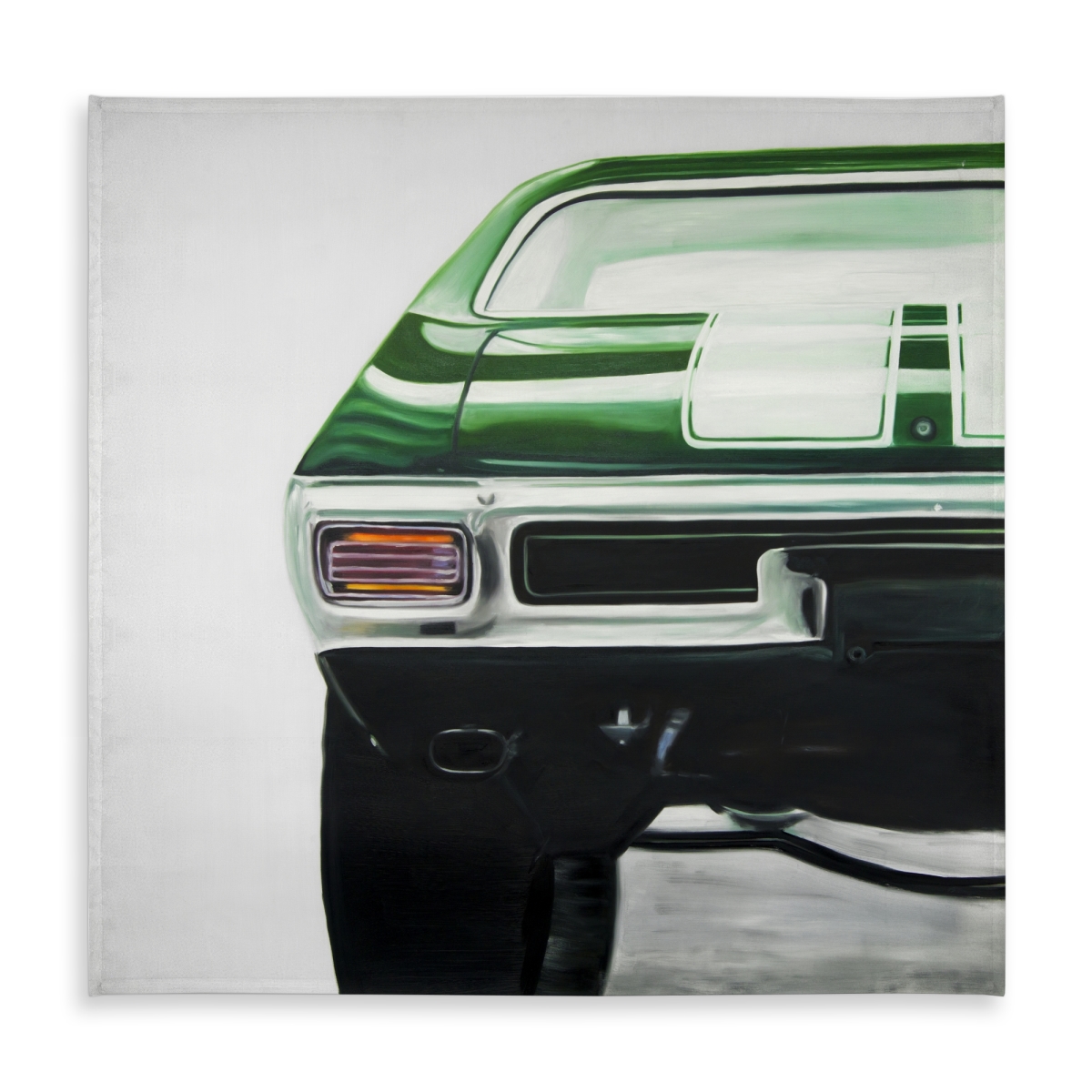 Picture of Begin Home Decor C1TC58589PGD4A 58 x 58 in. Classic Dark Green Car Tablecloth - Man Cave Decor - Indoor & Outdoor