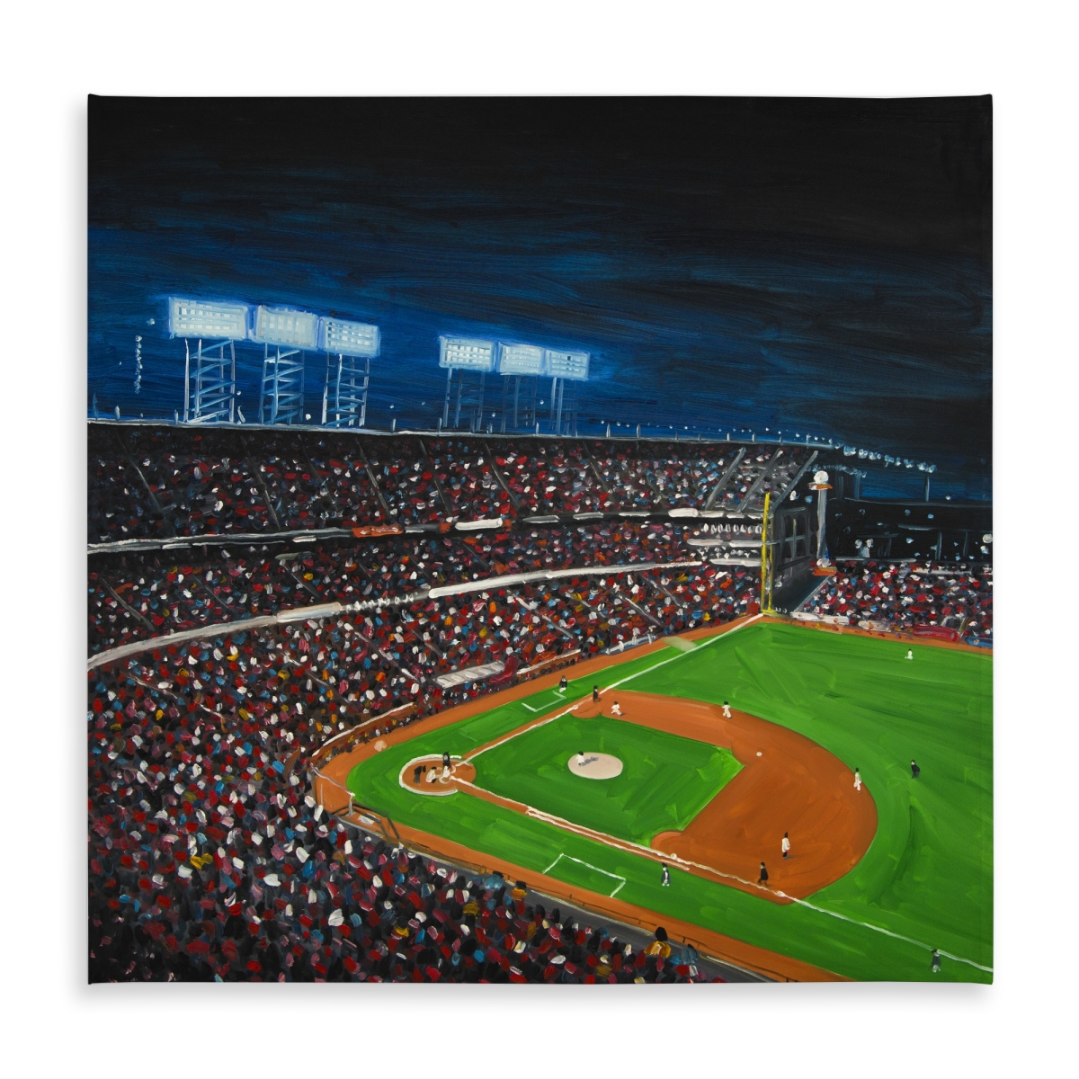 Picture of Begin Home Decor C1TC5858988R4K 58 x 58 in. Hobbies Blue Tablecloth - Baseball Game Design for Home Decor
