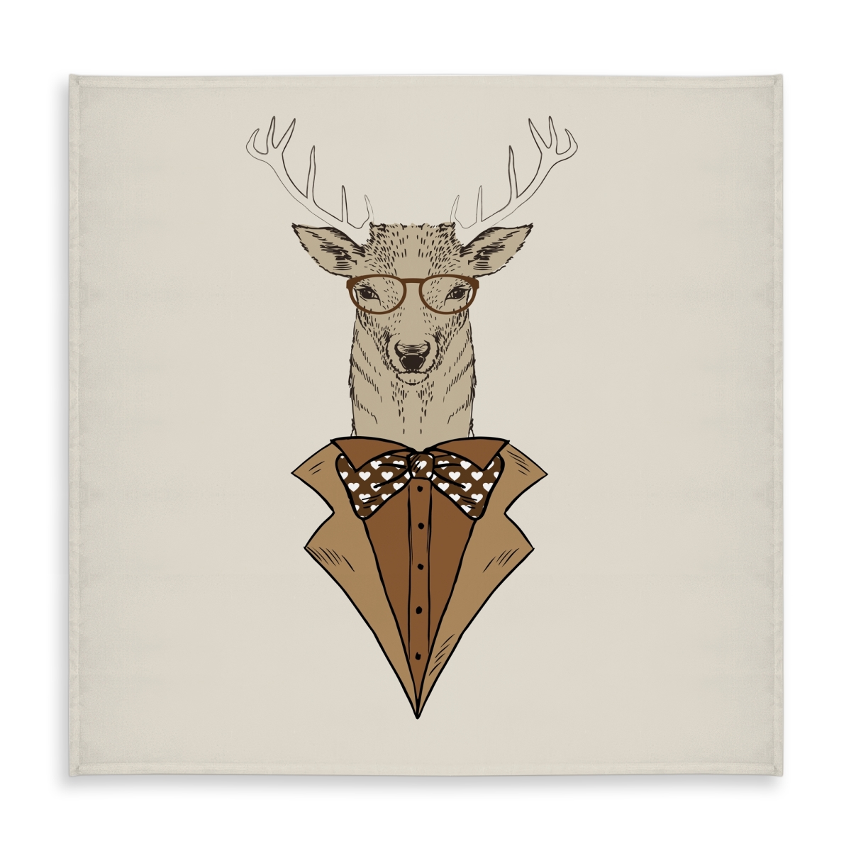Picture of Begin Home Decor C1TC5858XEMO9C 58 x 58 in. Rustic Brown Deer Tablecloth - Indoor & Outdoor Home Decor