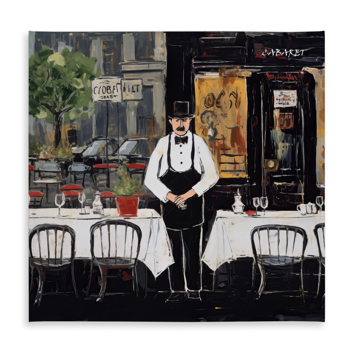 Picture of Begin Home Decor C1TC585813NSUT 58 x 58 in. The Cabaret Contemporary White Tablecloth - Indoor & Outdoor Decor