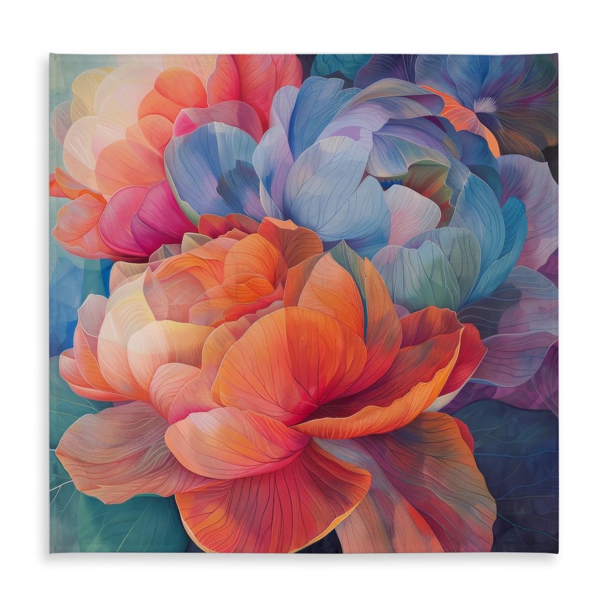 Picture of Begin Home Decor C1TC5858T6X3M6 58 x 58 in. Full of Color Tablecloth - Vibrant Indoor & Outdoor Home Decor