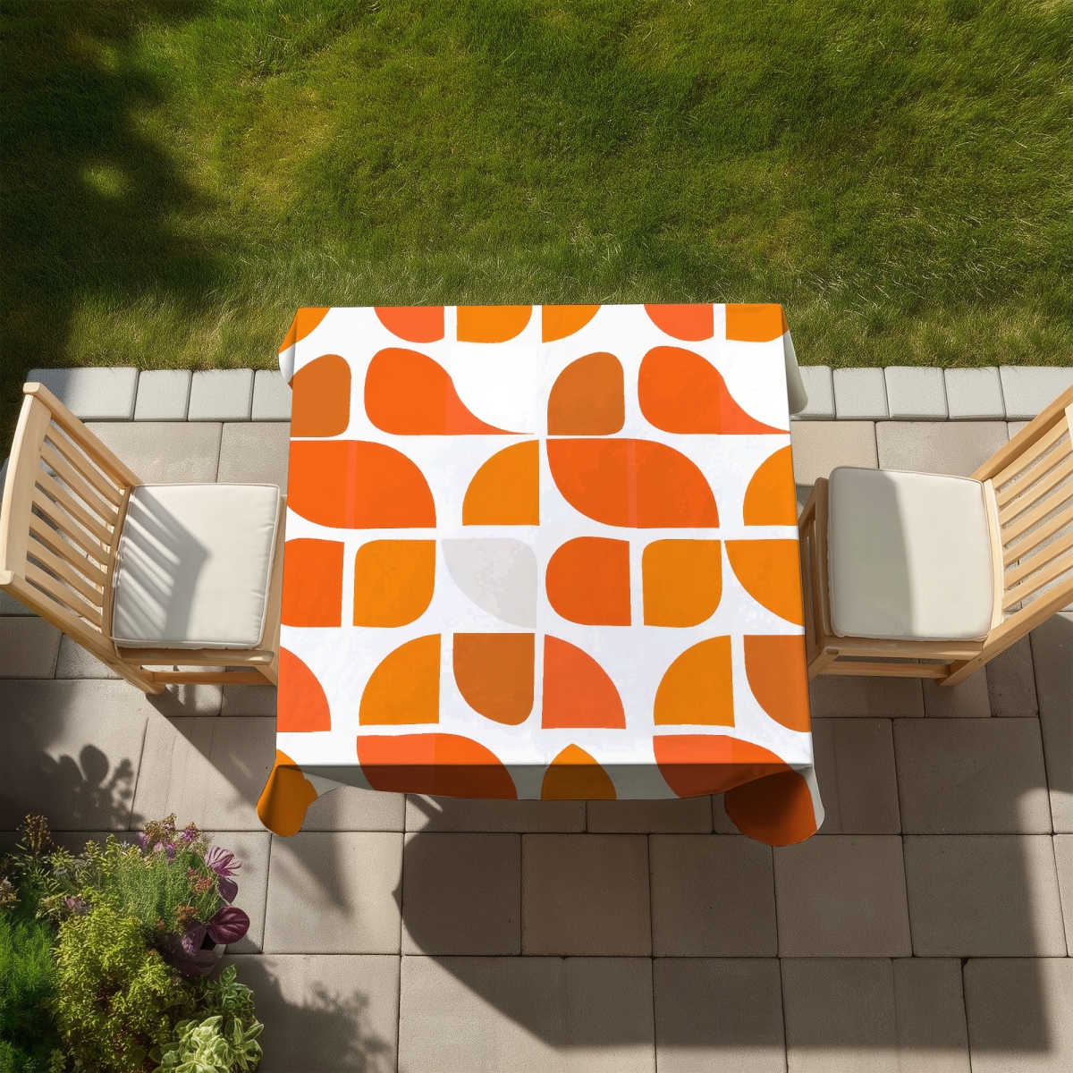 Picture of Begin Home Decor C1TC5858SKKBKO 58 x 58 in. Zig Zag Indoor & Outdoor Tablecloth - Home Decor Essential
