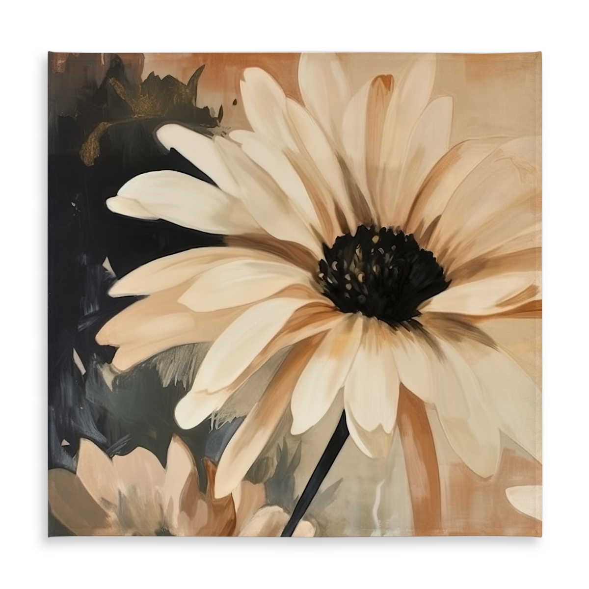Picture of Begin Home Decor C1TC58582FWTT9 58 x 58 in. Delicate Daisy Black Tablecloth - Indoor & Outdoor Home Decor
