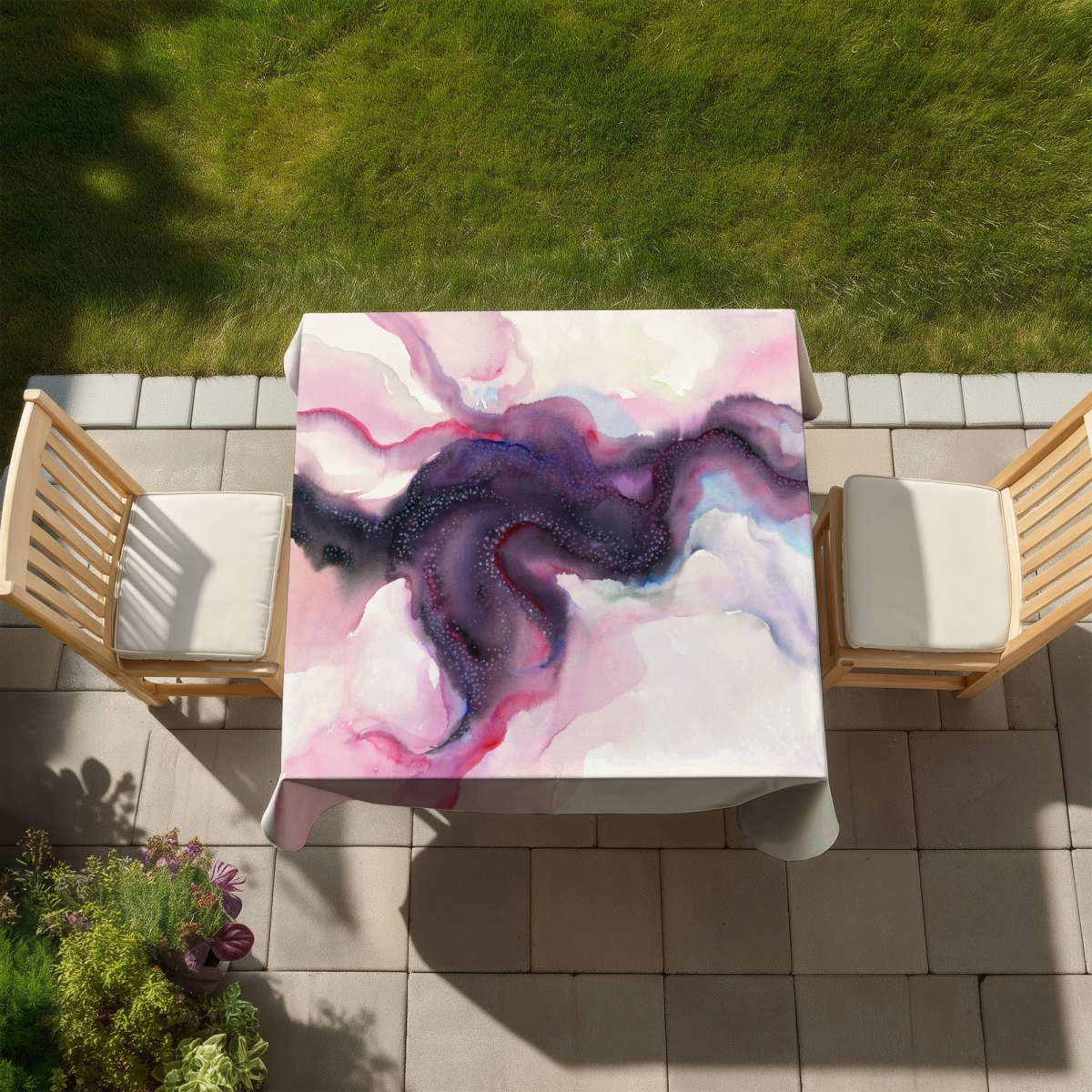 Picture of Begin Home Decor C1TC5858WW52UH 58 x 58 in. Celestial Body Purple Astronomy Tablecloth - Indoor & Outdoor Decor