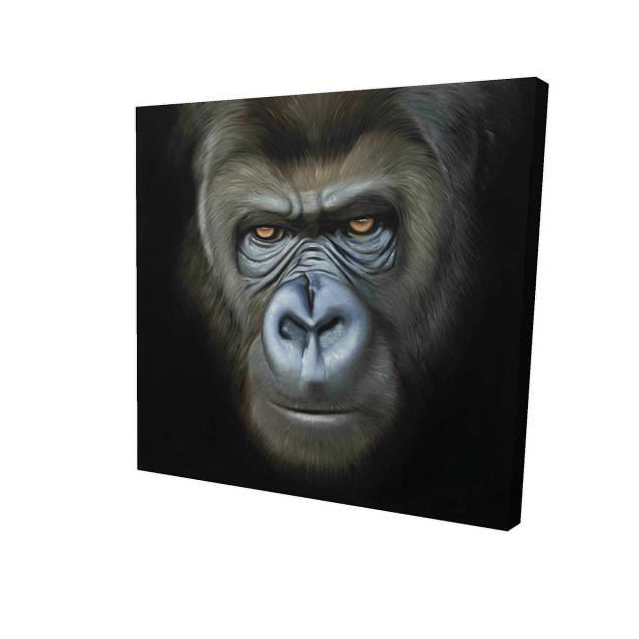 16 x 16 in. Gorilla Face-Print on Canvas