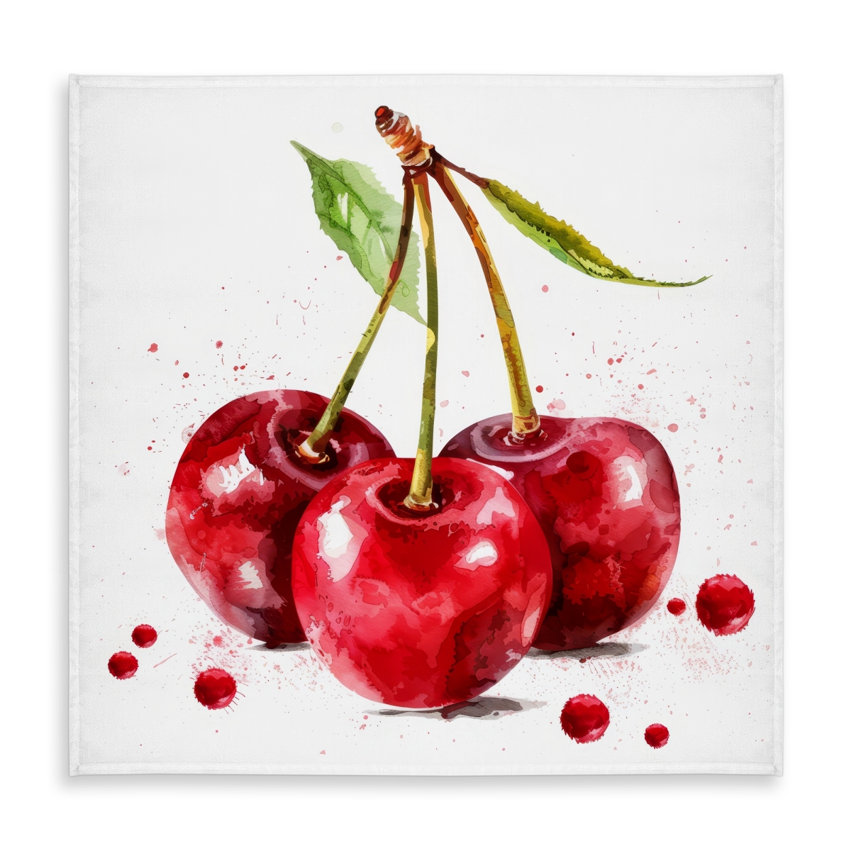 Picture of Begin Home Decor C1TC58580UHKJZ 58 x 58 in. Cherries Tablecloth - Indoor & Outdoor Home Decor - Stylish Dining