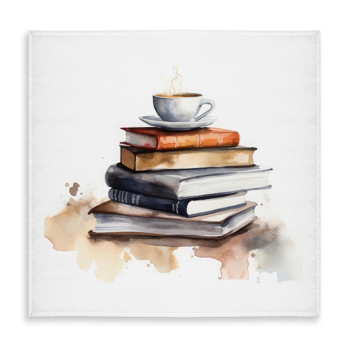 Picture of Begin Home Decor C1TC58585PJEB2 58 x 58 in. Calming Books Abstract Tablecloth - Indoor & Outdoor Home Decor