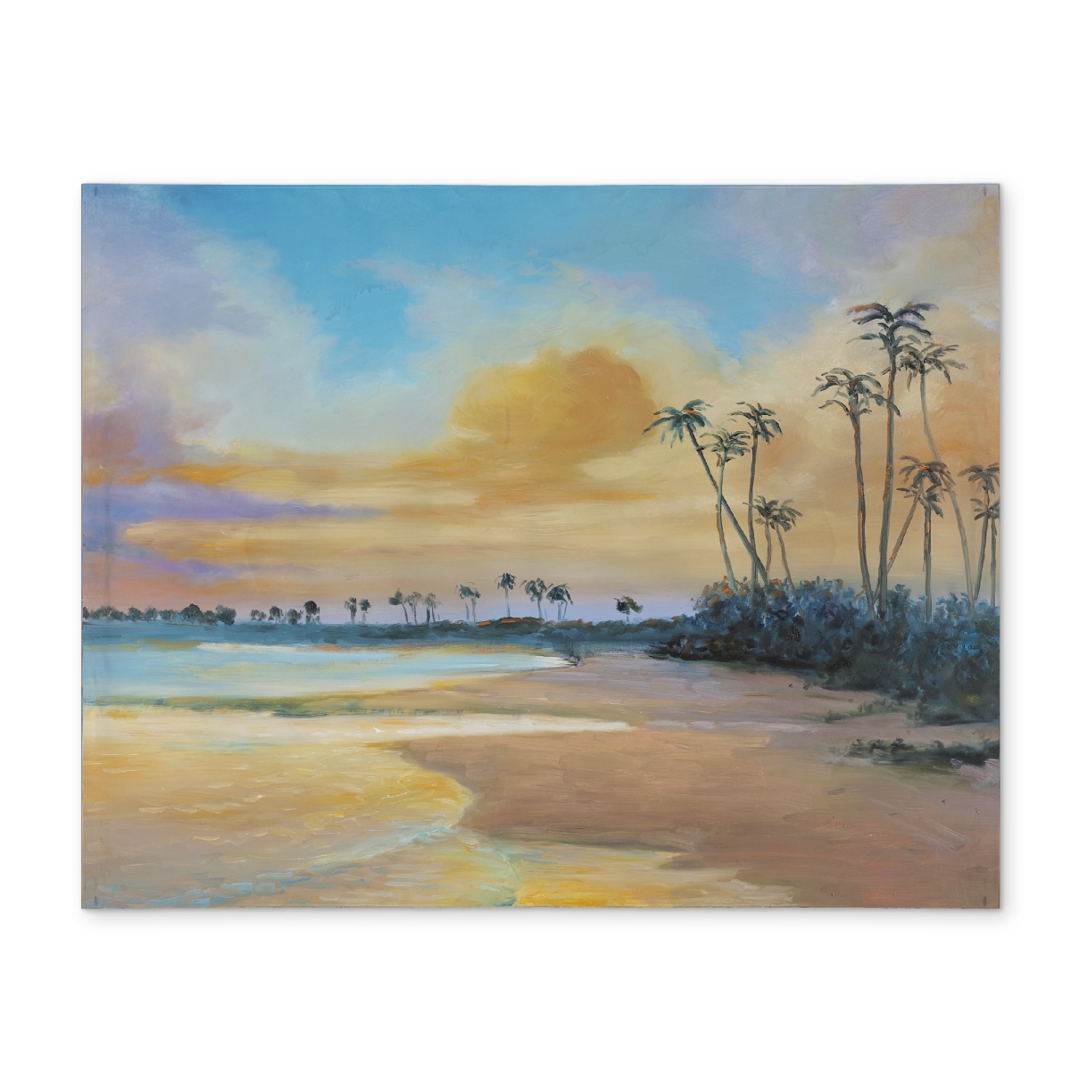 Picture of Begin Home Decor CPPM1418B5NVXV 14 x 18 in. Sunset by the Sea Exotic Coastal Bedroom Placemat - Polyester