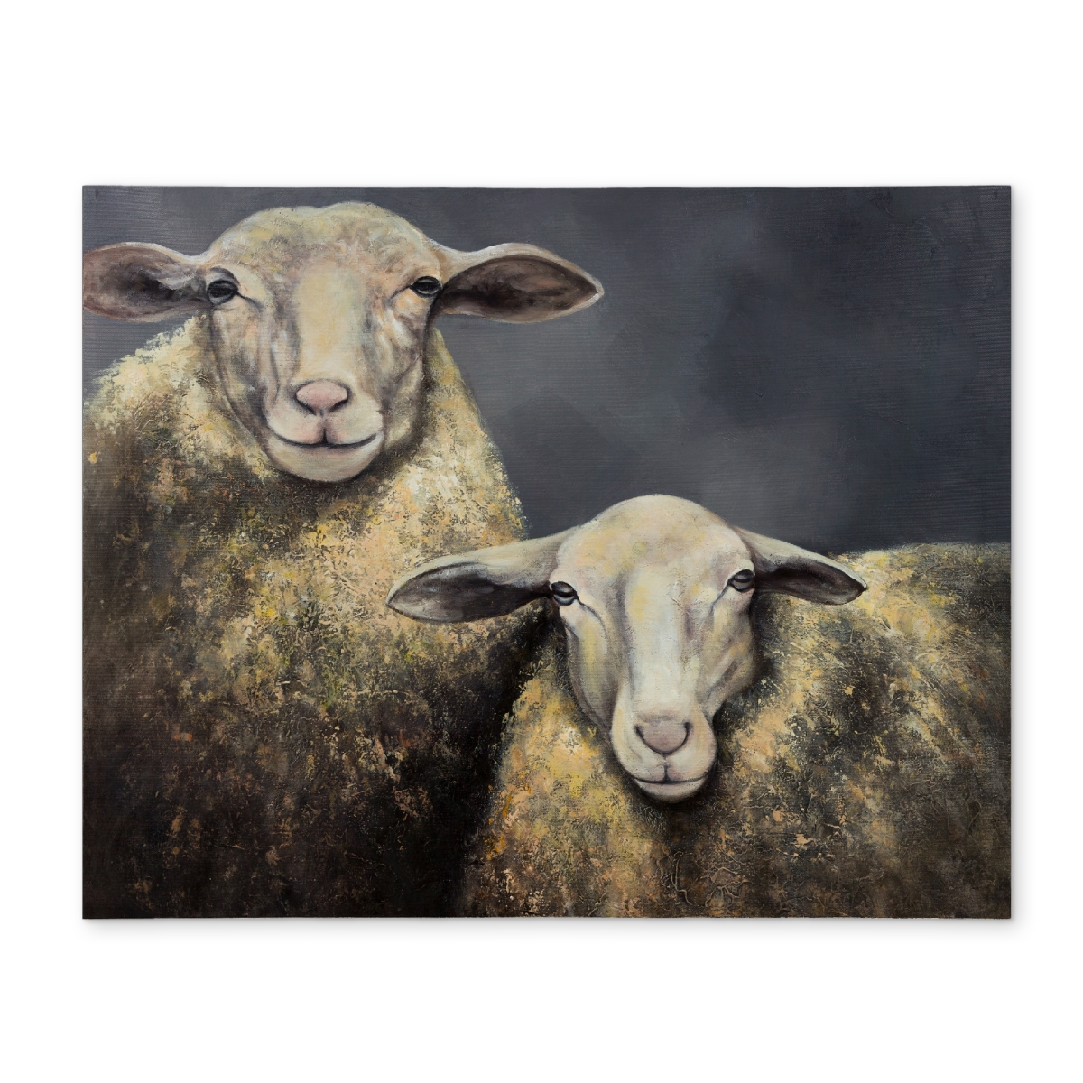Picture of Begin Home Decor CPPM1418K6AUXB 14 x 18 in. Two Sheeps Rustic Farm Animal Placemat - Polyester Home Decor