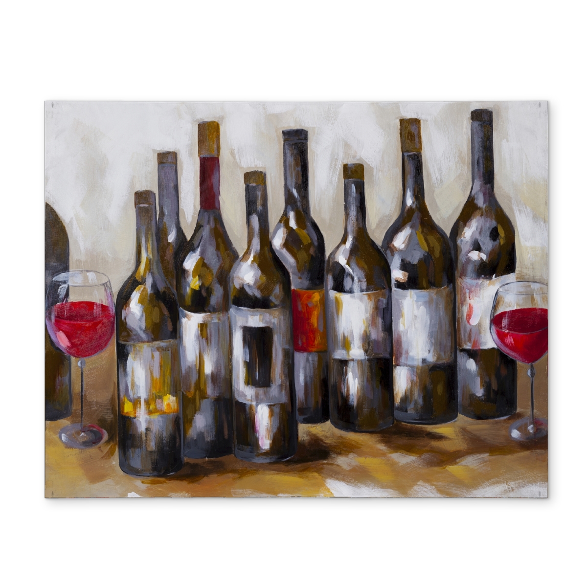 Picture of Begin Home Decor CPPM1418IP2L6Q 14 x 18 in. Red Wine Bottles Brown Polyester Placemat - Home Decor