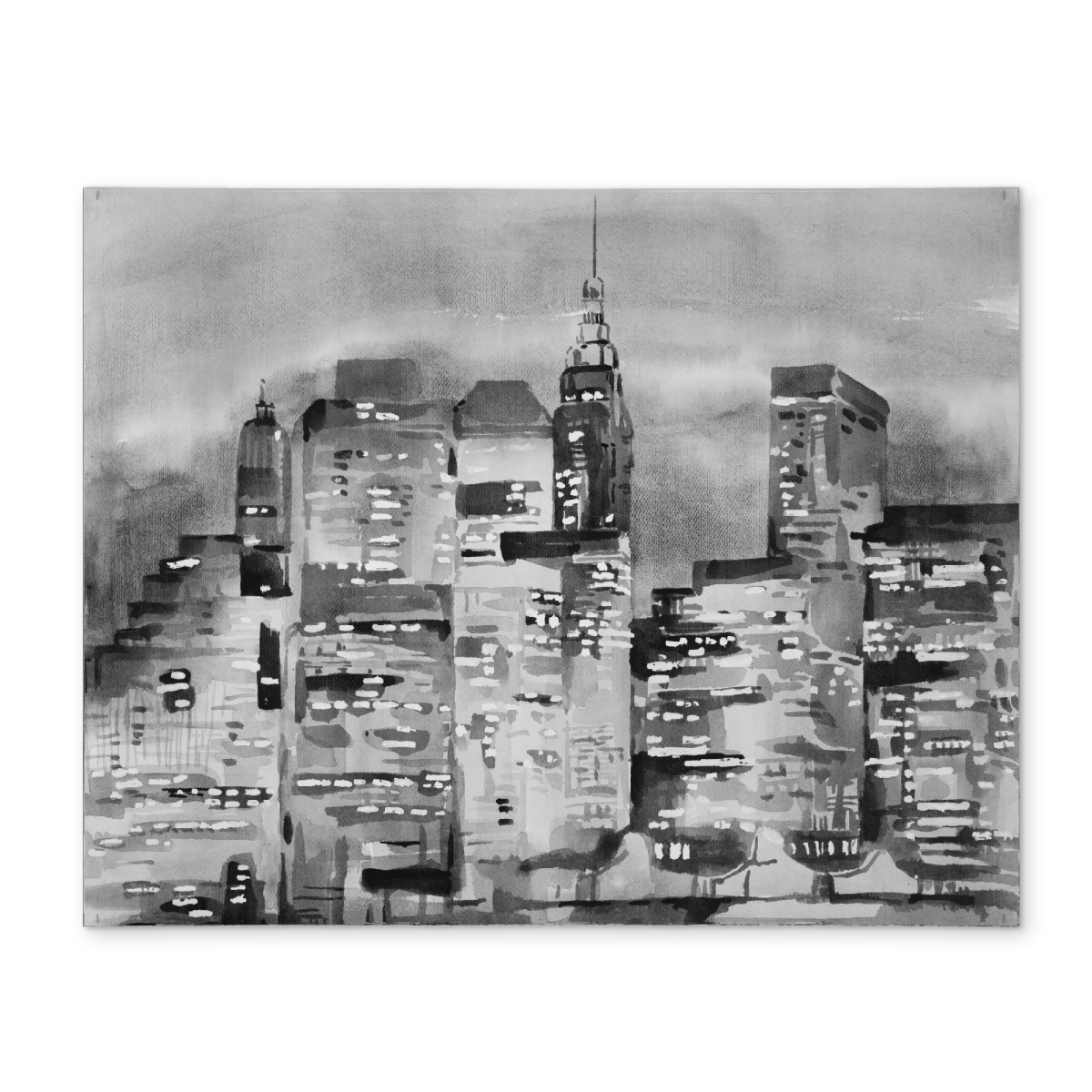 Picture of Begin Home Decor CPPM1418JLXLSJ 14 x 18 in. Watercolor Cityscape Building Placemat - Bedroom Home Decor