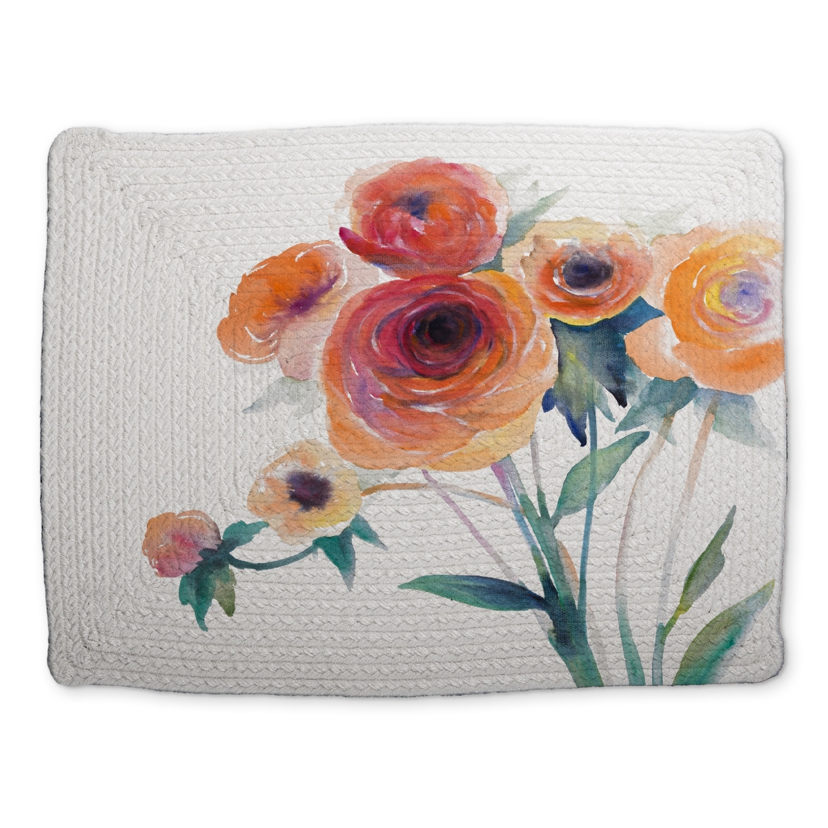 Picture of Begin Home Decor CBPM1418KAAP06 14 x 18 in. Romantic Watercolor Flowers Placemat - Floral Bedroom Decor