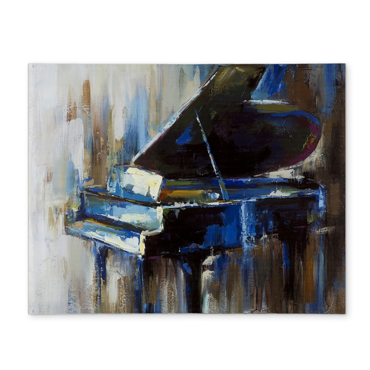 Picture of Begin Home Decor CPPM1418JL2ZO5 14 x 18 in. Abstract Grand Piano Blue Polyester Placemat - Home Decor