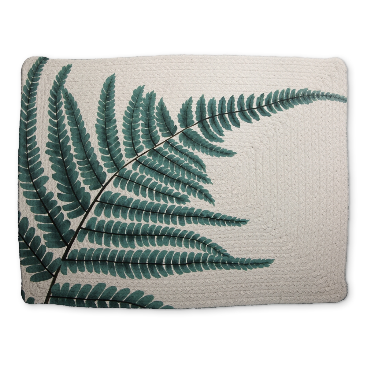 Picture of Begin Home Decor CBPM1418YGOJHN 14 x 18 in. Fern Botanical Braided Polyester Placemat - Exotic Home Decor