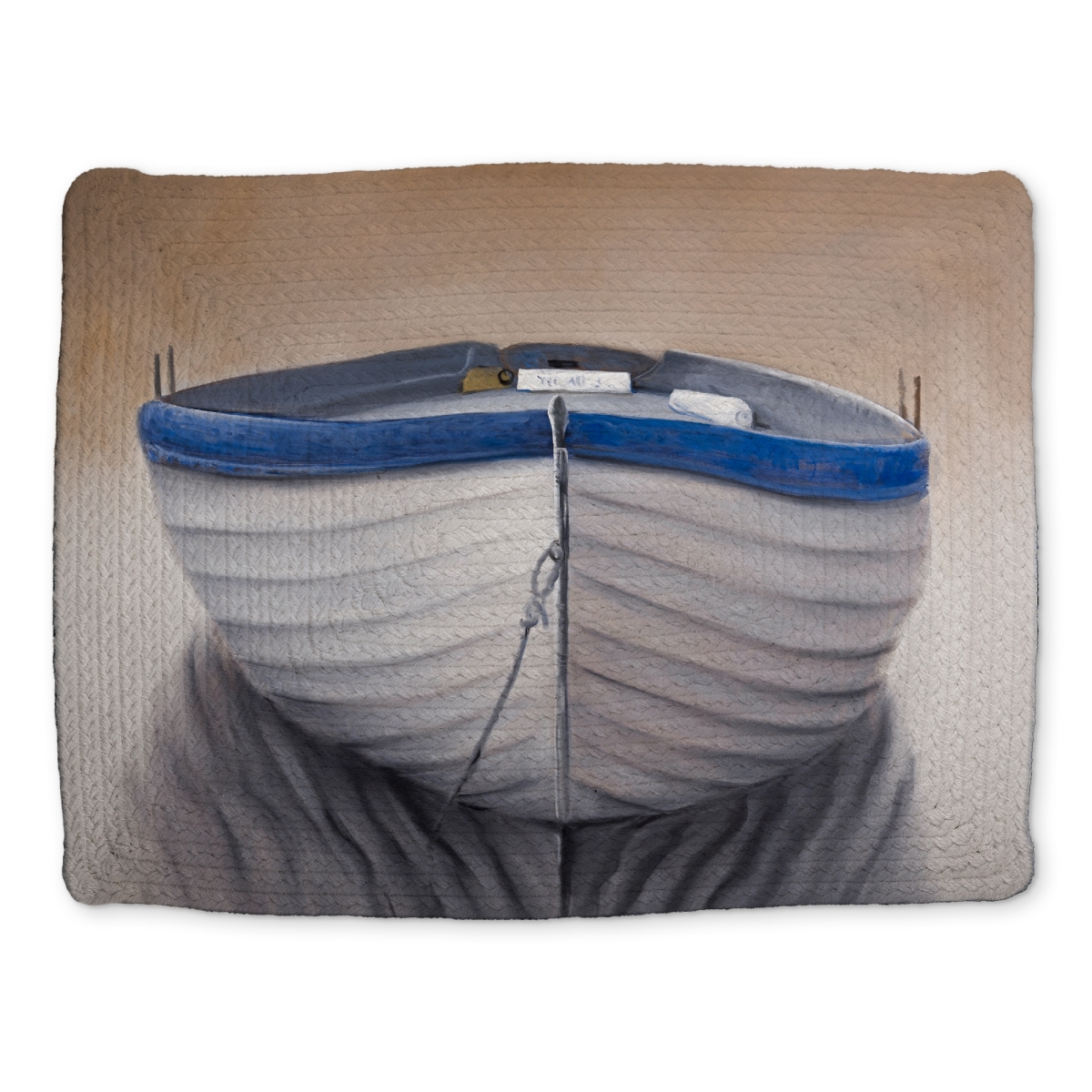 Picture of Begin Home Decor CBPM14188SBCJ8 14 x 18 in. Canoe Boat Coastal Braided Polyester Placemat - Home Decor