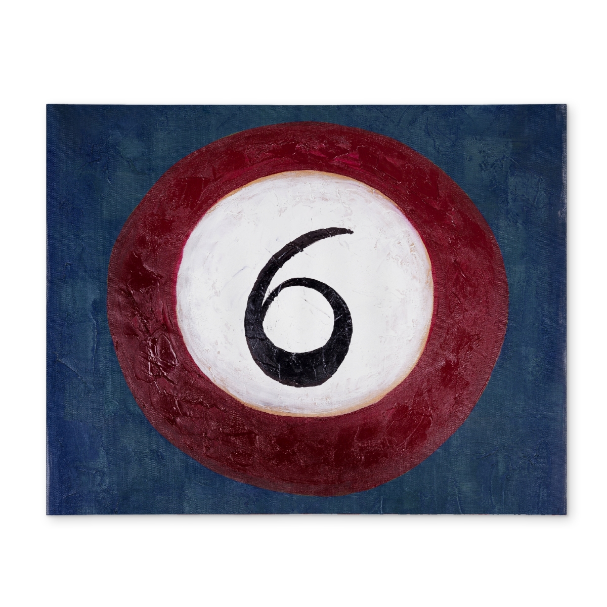 Picture of Begin Home Decor CPPM1418L4GTID 14 x 18 in. Billiard Ball No6 Blue Sports Polyester Placemat - Home Decor