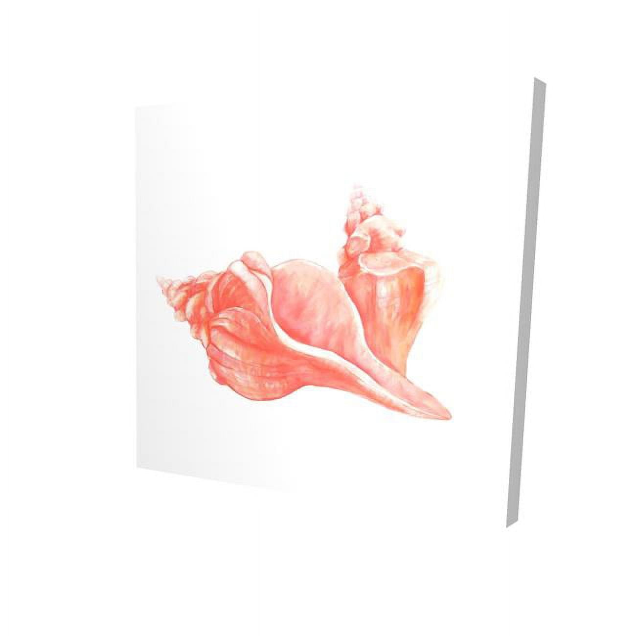 UPC 699767064853 product image for 2080-3232-CO128-2 32 x 32 in. Coral Horse Conch Seashells Neutral-Print on Canva | upcitemdb.com