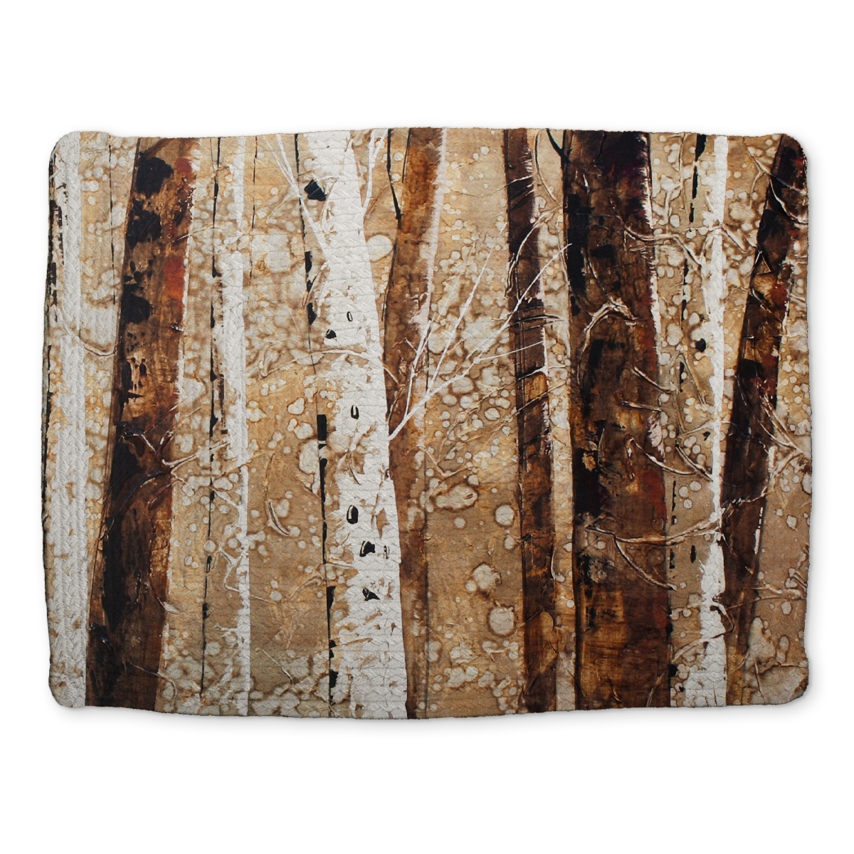 Picture of Begin Home Decor CBPM1418X0MXFG 14 x 18 in. Rustic Landscapes Tree Trunks Braided Polyester Placemat