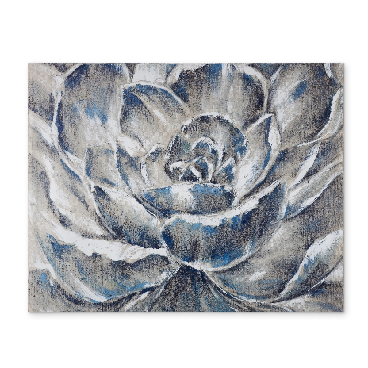 Picture of Begin Home Decor CPPM1418M4ZRBT 14 x 18 in. Gray & Blue Flower Placemat - Botanical Bedroom Decor