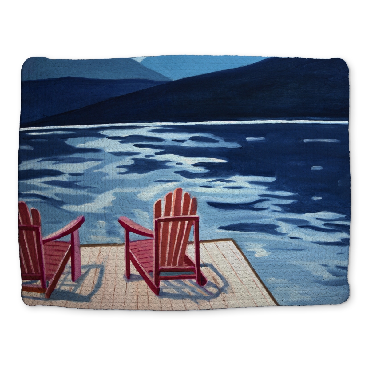 Picture of Begin Home Decor CBPM1418VBUPHB 14 x 18 in. Coastal Braided Polyester Placemat - Blue Mountains Home Decor