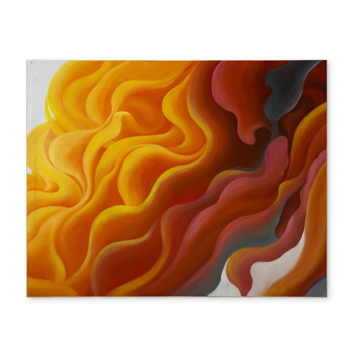 Picture of Begin Home Decor CPPM1418IUPBMU 14 x 18 in. Colorful Smoke Orange Abstract Polyester Placemat - Home Decor