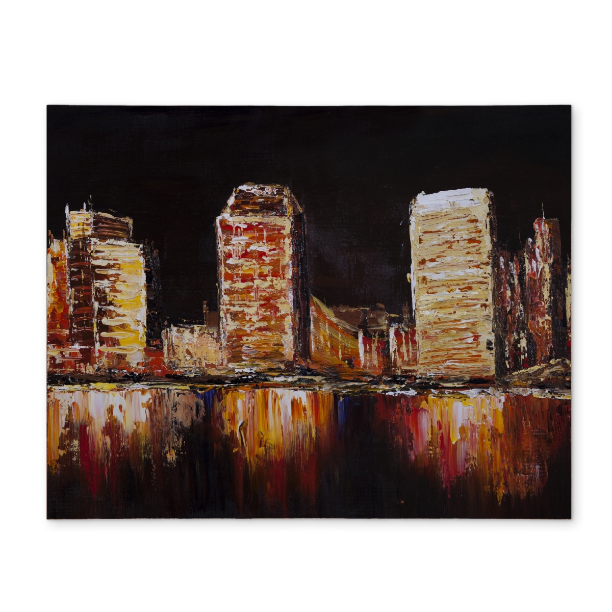 Picture of Begin Home Decor CPPM1418IWD2R7 14 x 18 in. Texturized Earth Colors Cityscape Polyester Placemat - Home Decor