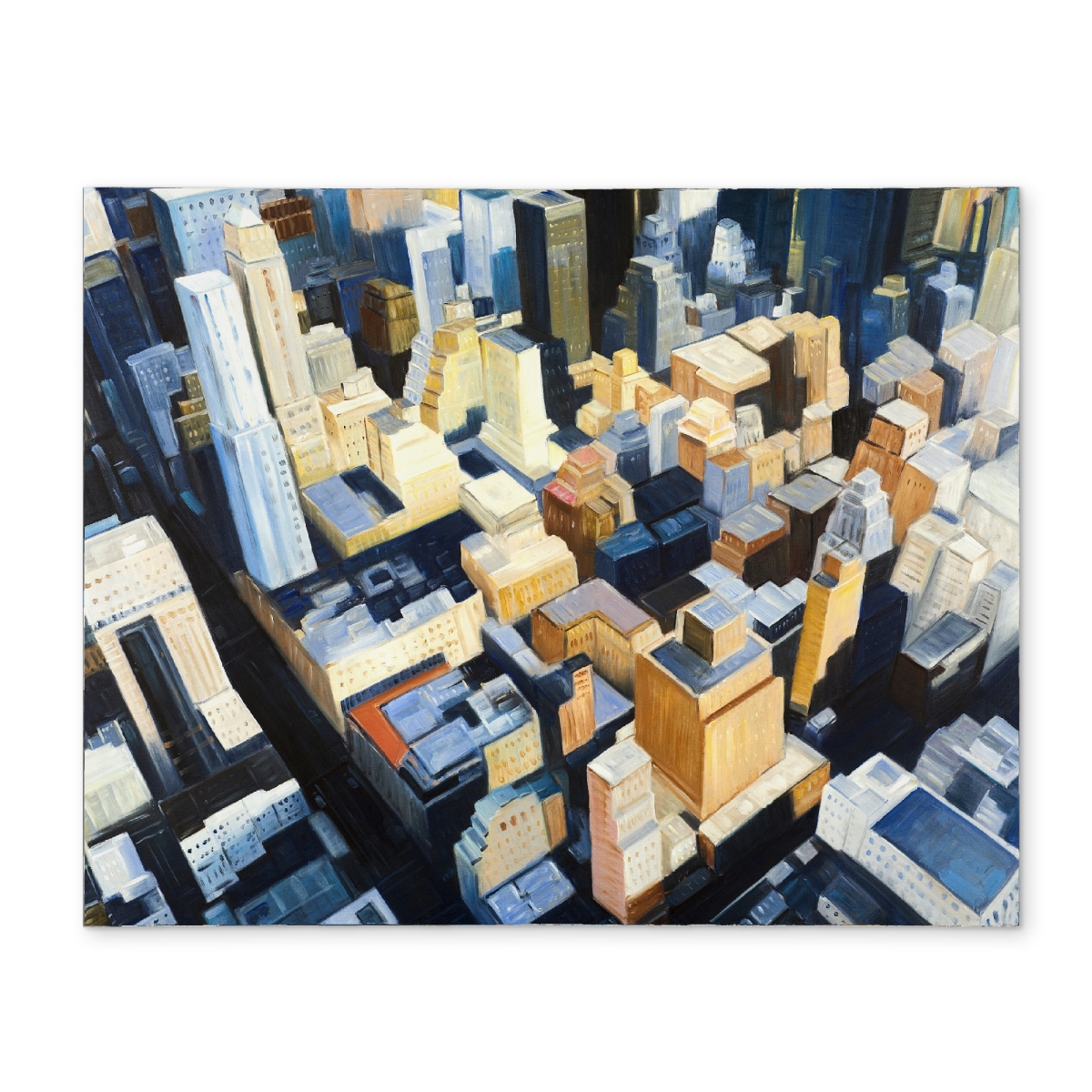 Picture of Begin Home Decor CPPM1418MAD0BQ 14 x 18 in. Manhattan View Empire State Placemat - Blue Polyester Decor