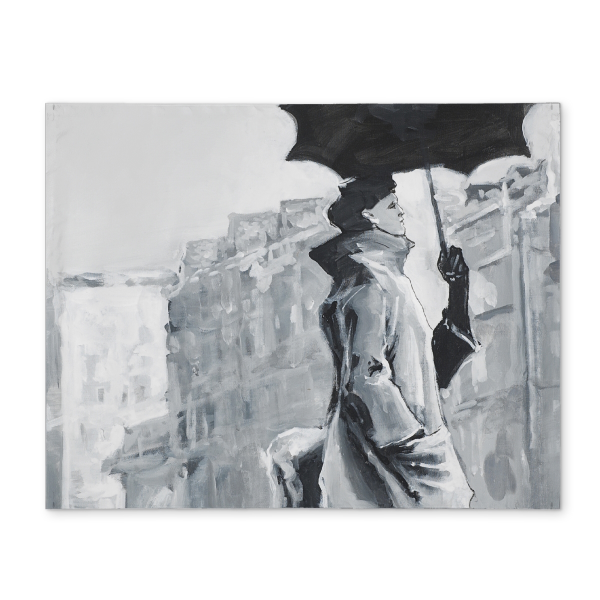 Picture of Begin Home Decor CPPM1418KKQPJ4 14 x 18 in. Woman in the Rain Placemat - Contemporary Bedroom Decor