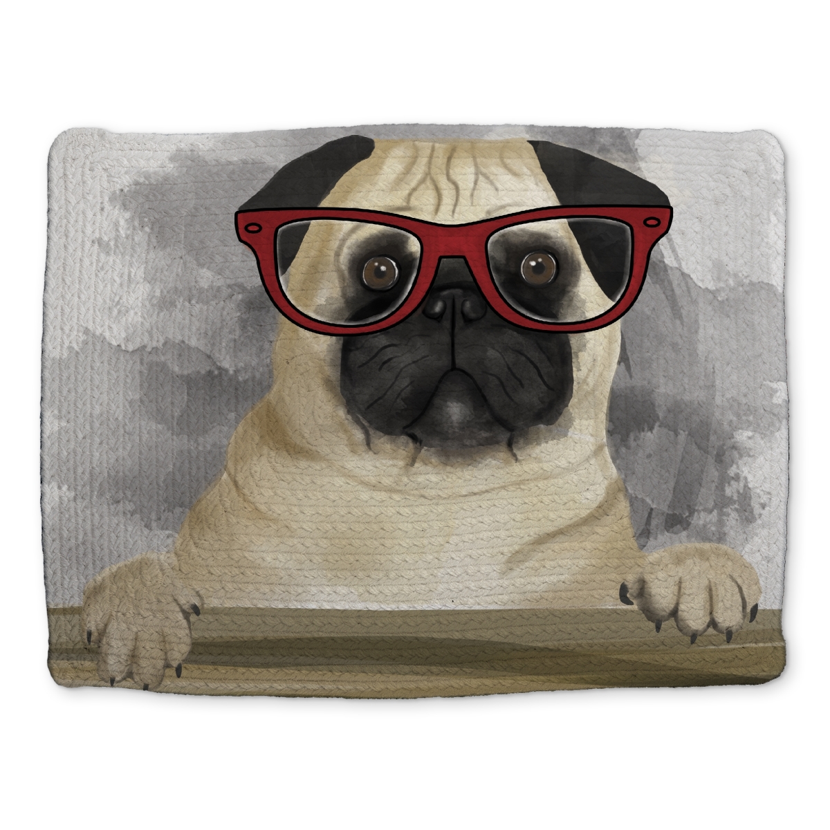 Picture of Begin Home Decor CBPM1418XIVXKX 14 x 18 in. Geek Carlin Bedroom Pets Braided Polyester Placemat - Home Decor