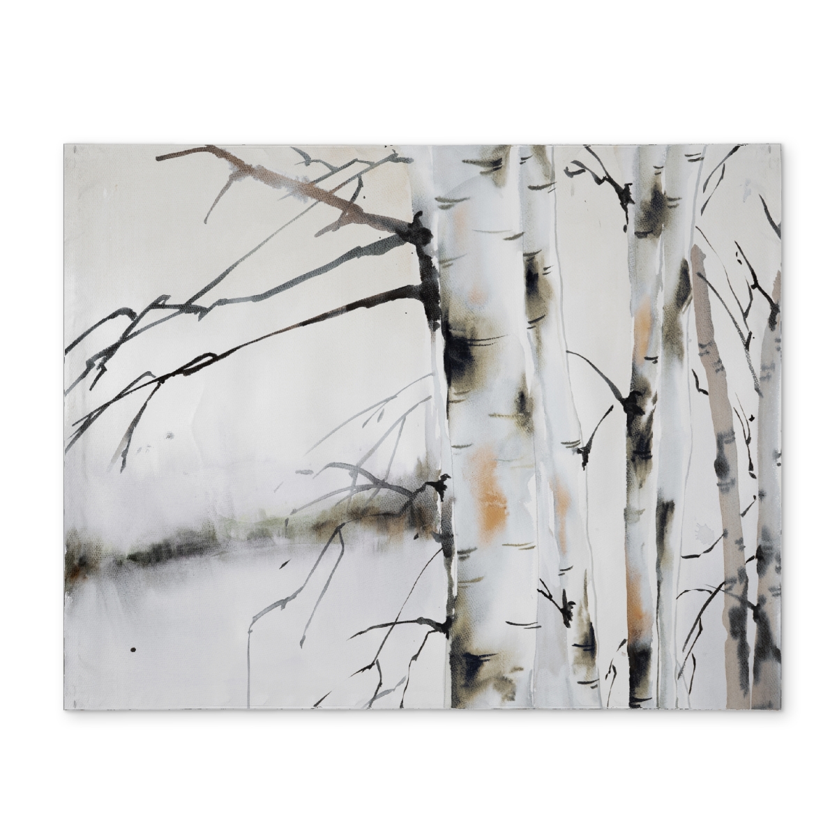 Picture of Begin Home Decor CPPM1418MFTOC3 14 x 18 in. Winter Birches Minimalist Brown Polyester Placemat - Home Decor