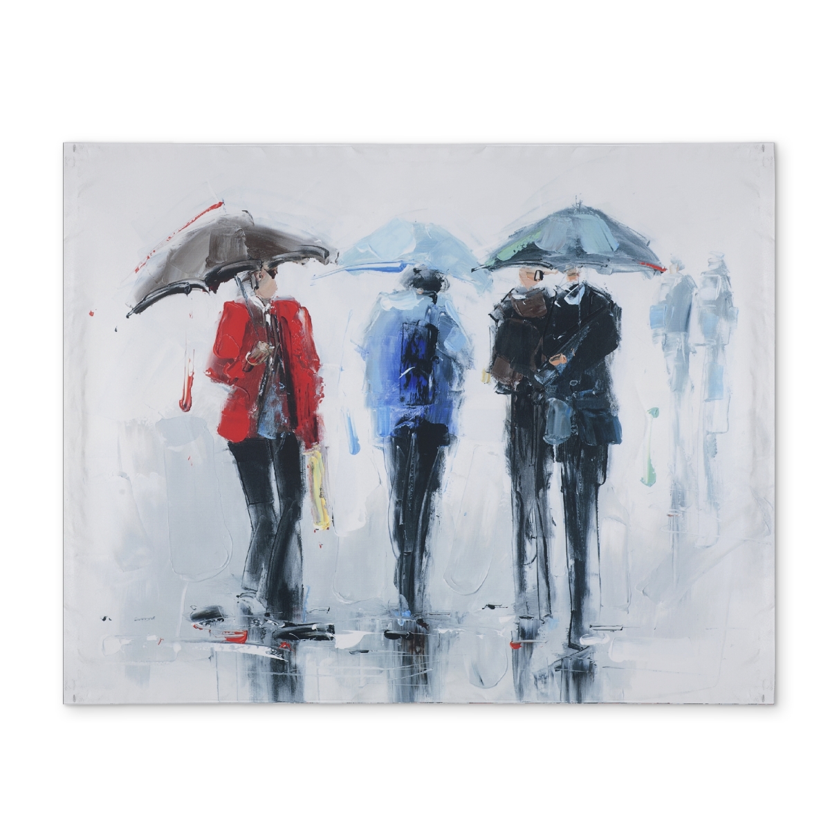 Picture of Begin Home Decor CPPM1418KIB8W4 14 x 18 in. Spring Shower Blue Street Scenery Polyester Placemat - Home Decor