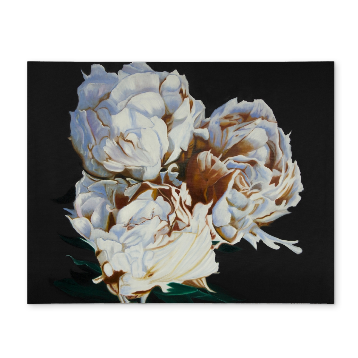 Picture of Begin Home Decor CPPM1418KT8XBN 14 x 18 in. Blooming Peonies Romantic White Flowers Polyester Placemat