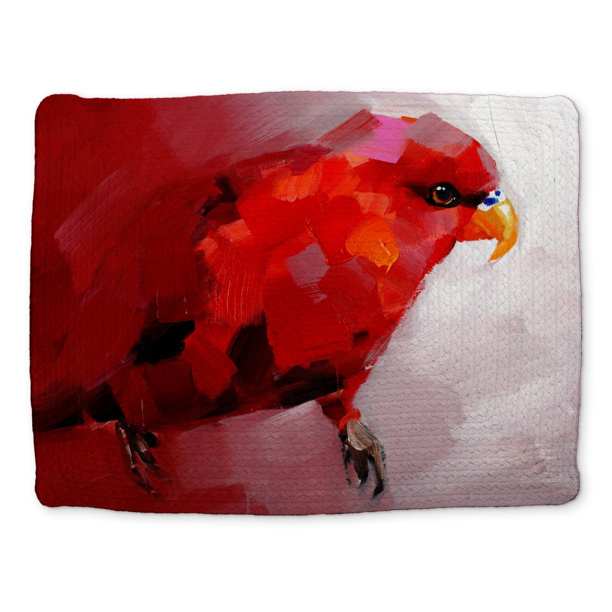 Picture of Begin Home Decor CBPM1418YOZCUN 14 x 18 in. Abstract Red Parrot Placemat - Contemporary Bedroom Decor