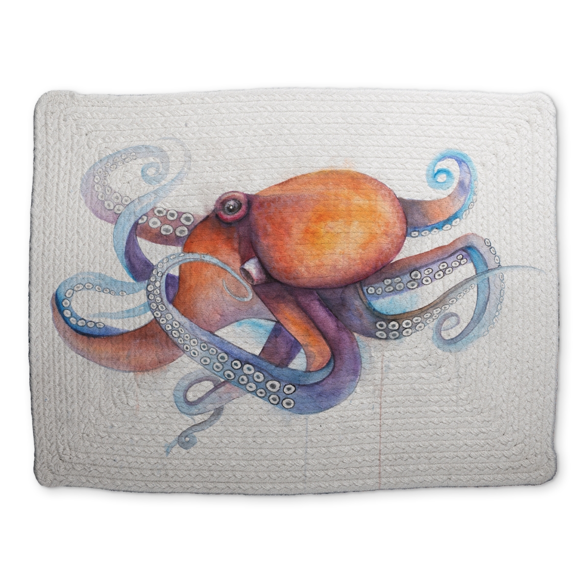 Picture of Begin Home Decor CBPM1418O7C7PB 14 x 18 in. Colorful Octopus Profile Placemat - Animal Decor for Bedroom
