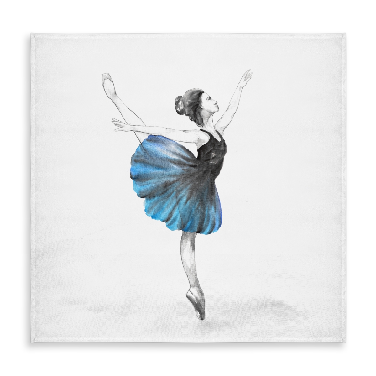 Picture of Begin Home Decor C1TC585813YUUS 58 x 58 in. Small Blue Ballerina Tablecloth - Romantic Bedroom Decor