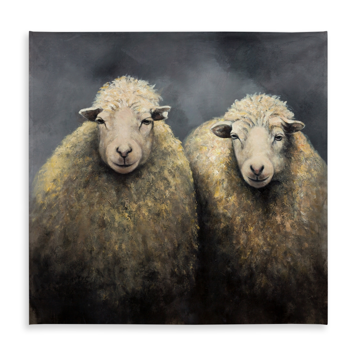 Picture of Begin Home Decor C1TC5858H6JJ7B 58 x 58 in. Wool Sheeps Beige Tablecloth - Farm Animals Indoor Outdoor Decor