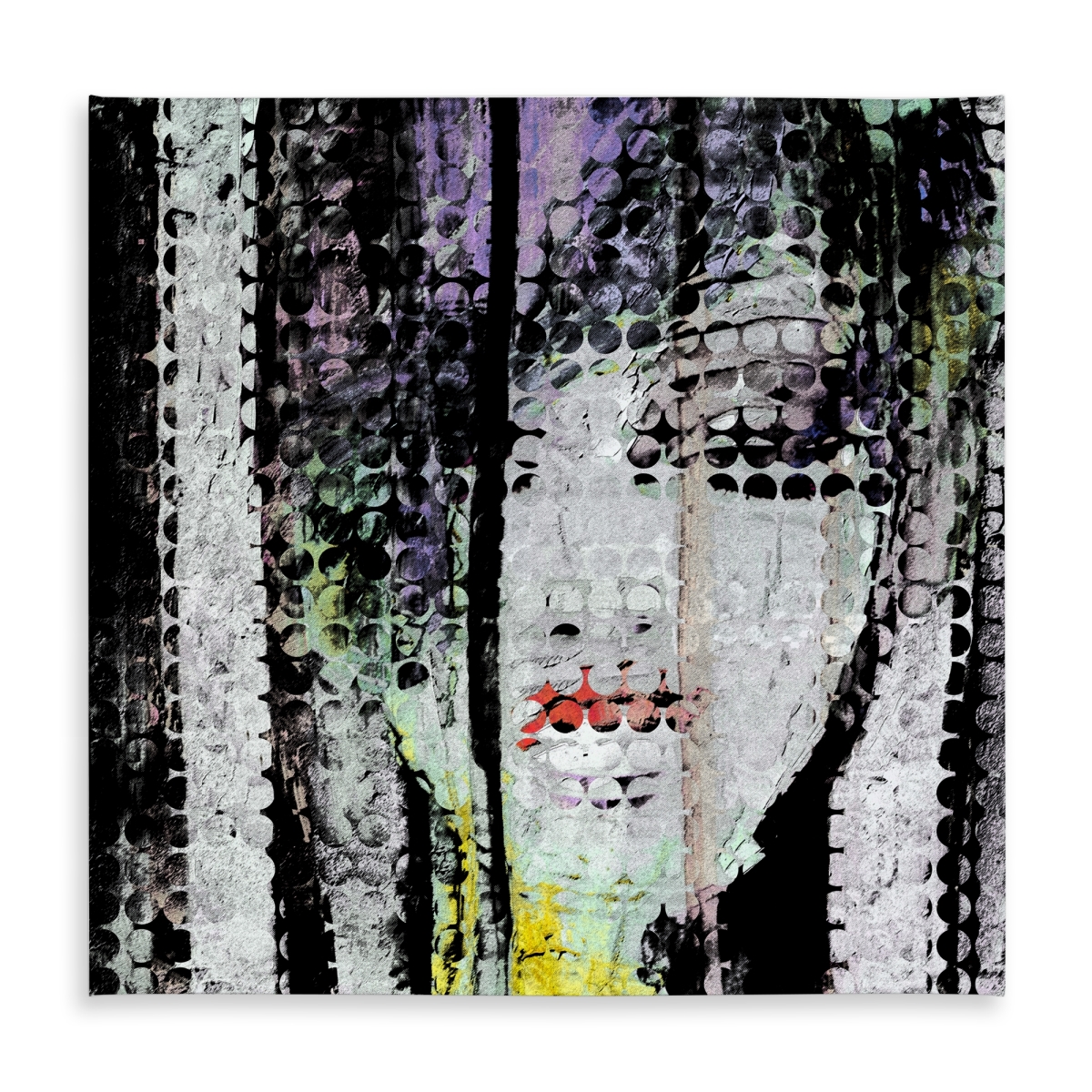 Picture of Begin Home Decor C1TC5858JIRX60 58 x 58 in. Abstract Colorful Woman Face Tablecloth - Pink Home Decor