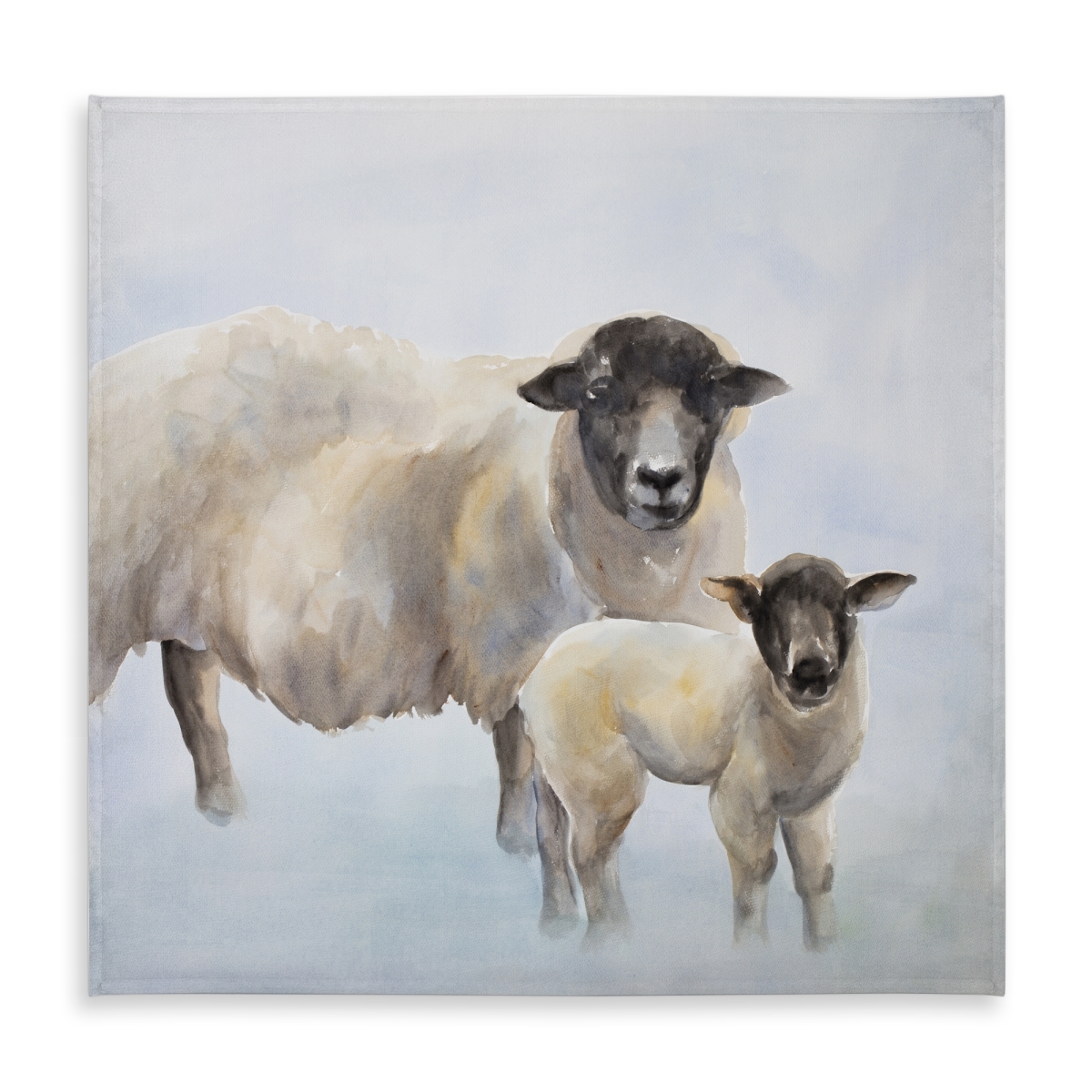 Picture of Begin Home Decor C1TC5858KD2937 58 x 58 in. Sheep & Its Baby Tablecloth - Farmhouse Blue Decor