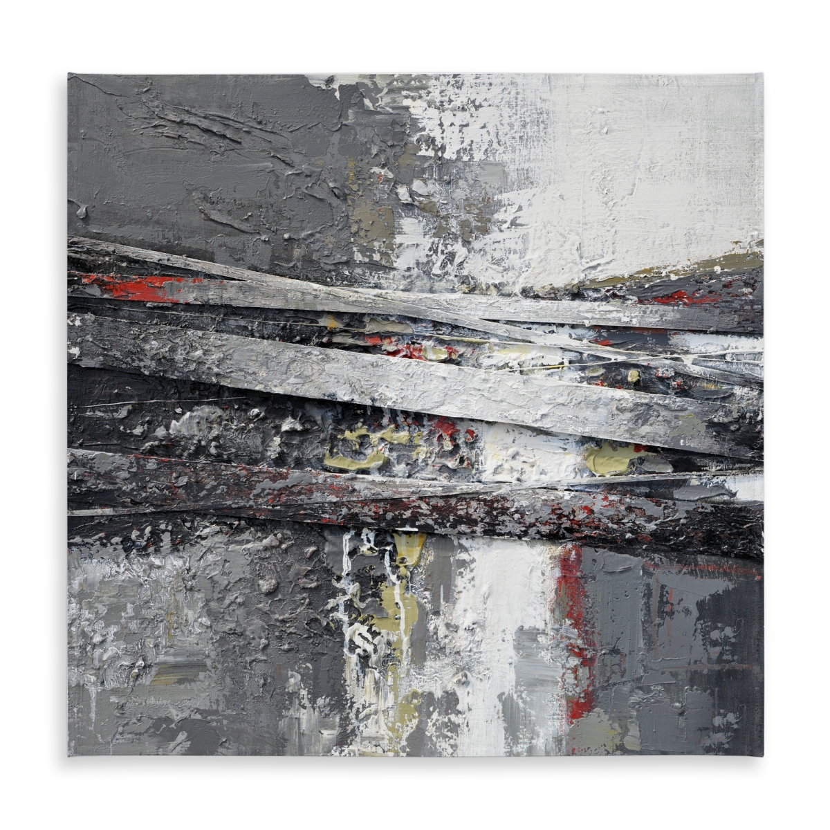 Picture of Begin Home Decor C1TC5858F54KP6 58 x 58 in. Industrial & Texturized Abstract Stripes Tablecloth - Home Decor