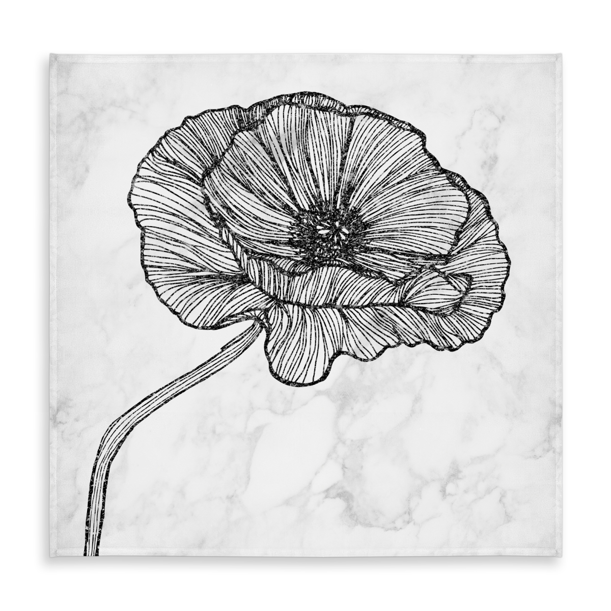 Picture of Begin Home Decor C1TC5858AZEGFL 58 x 58 in. Bright Poppy Flower Tablecloth - Gray Indoor Outdoor Decor