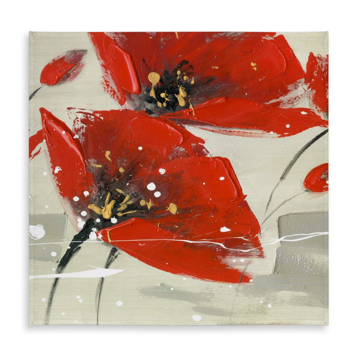 Picture of Begin Home Decor C1TC5858PS5E4N 58 x 58 in. Abstract Red Flowers in the Wind Tablecloth - Home Decor